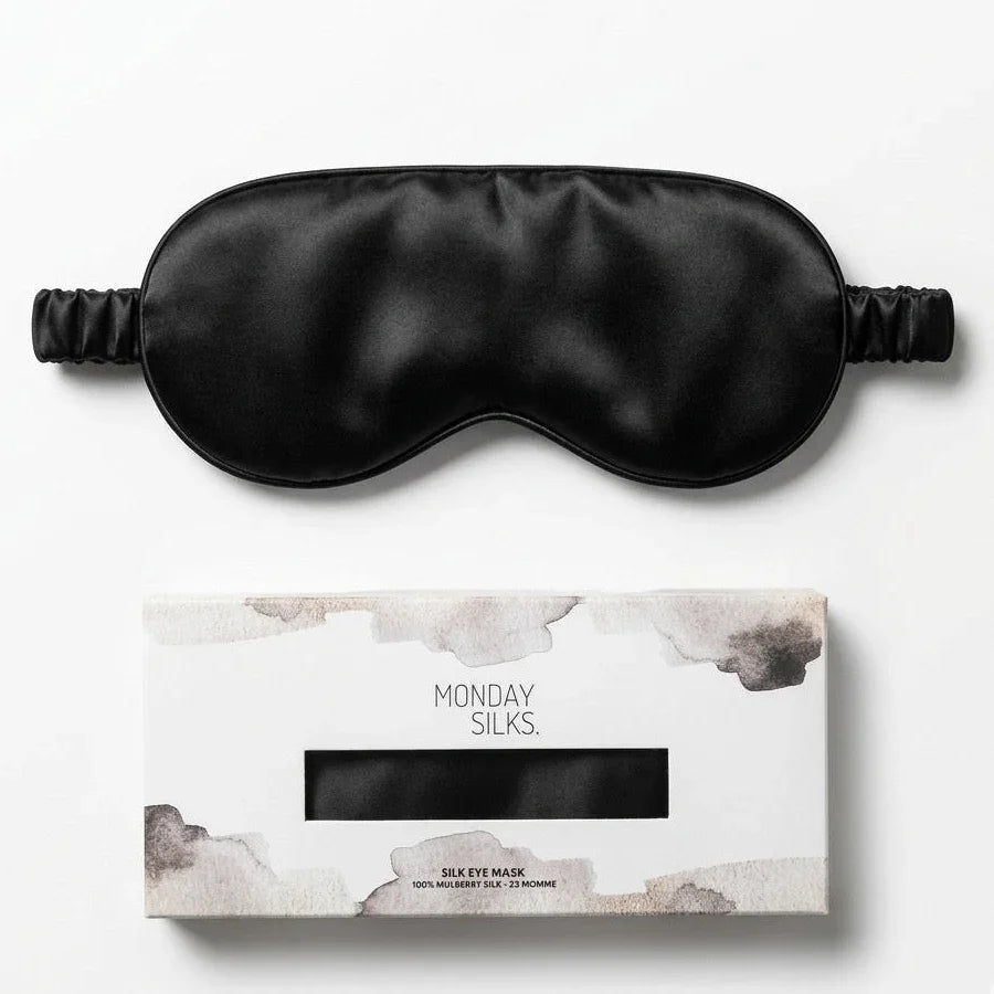 Black silk eye mask nz | Monday Silks