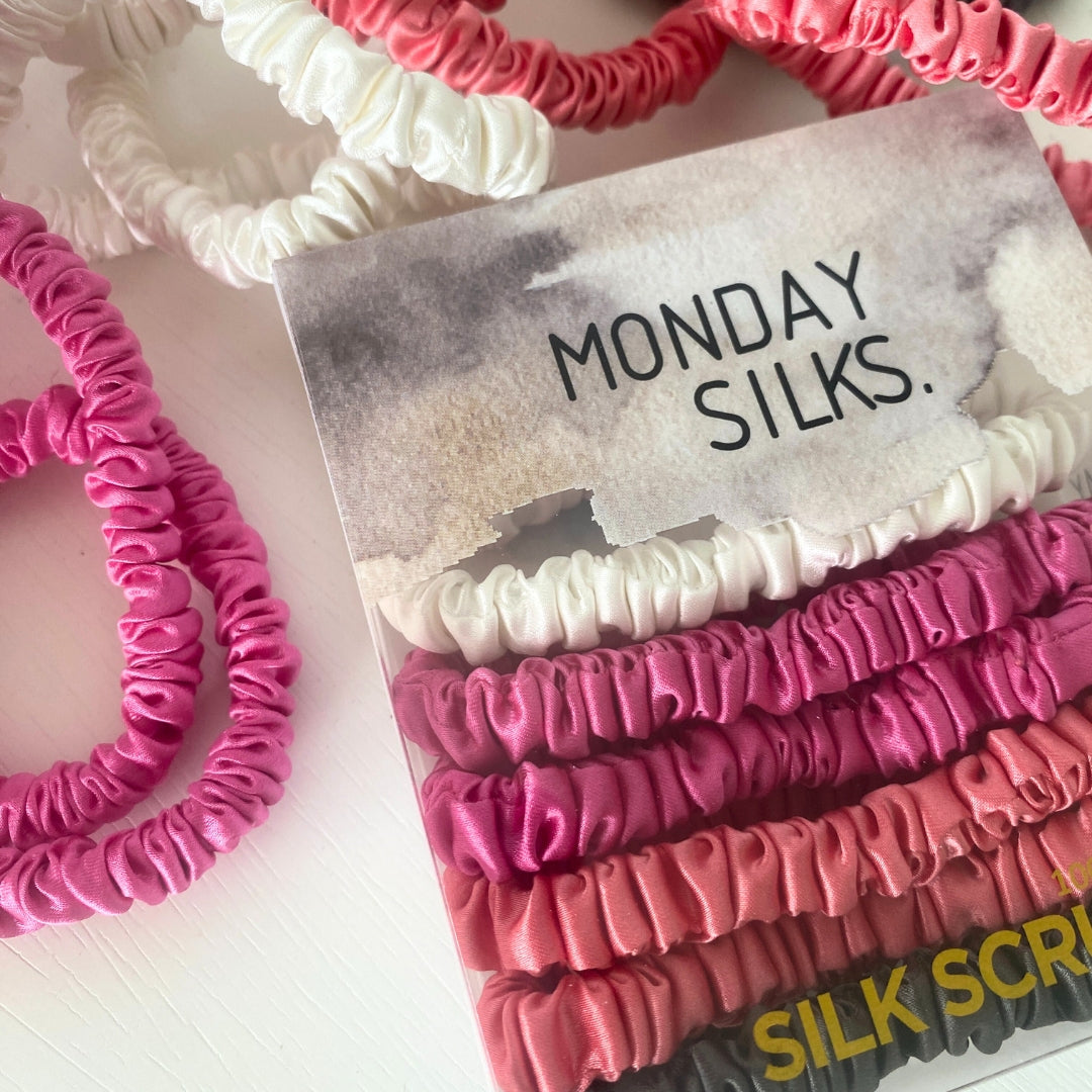 Skinny Silk Scrunchies - Summer 6 Pack