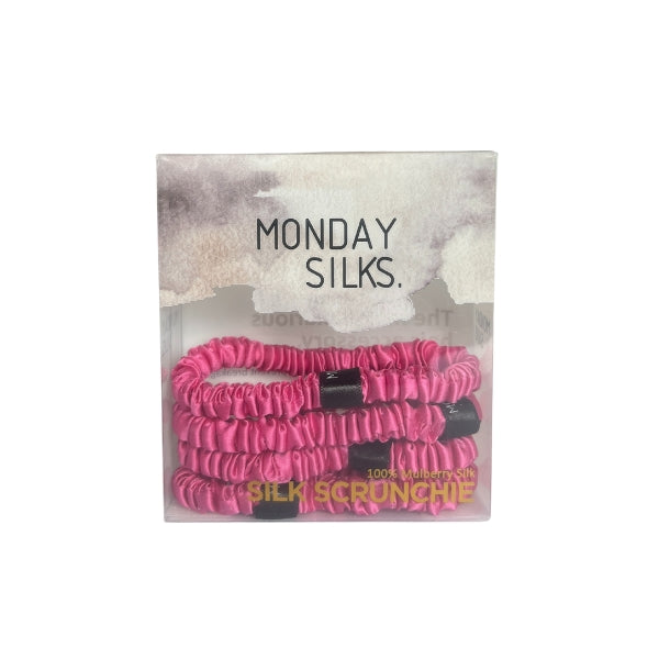 skinny_scunchie_silk_monday_silks_nz hot pink