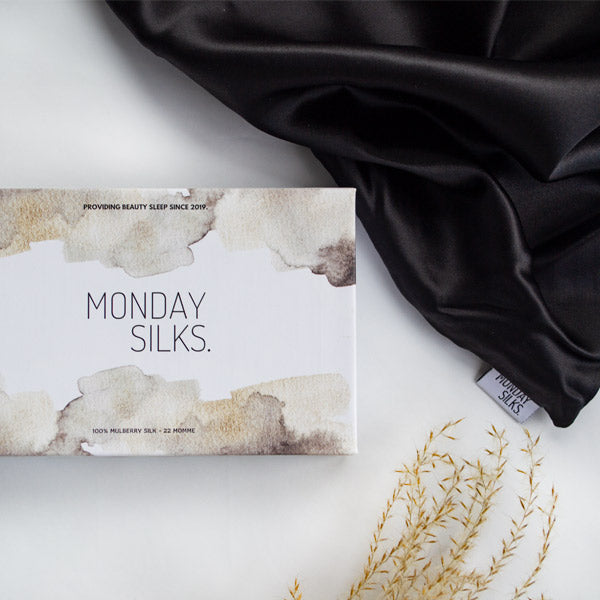 Black silk pillowcase | Monday Silks | best pillowcase