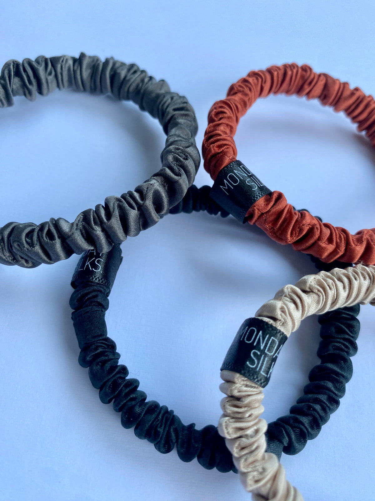 Skinny Silk Scrunchies - Classical 4 Pack
