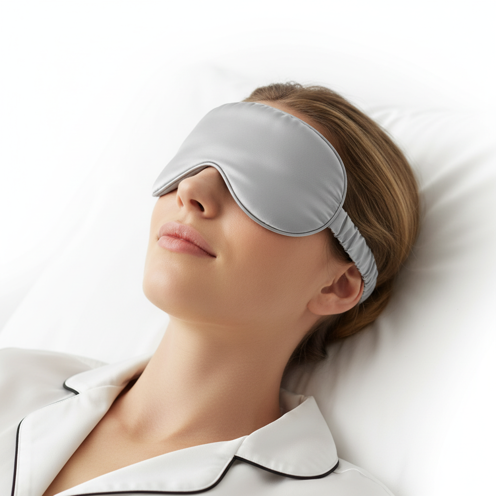 Silk eye mask Silver grey | Monday Silks NZ