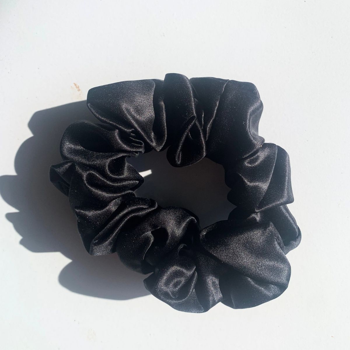 LUX Silk Scrunchies - Black, Caramel 2 Pack