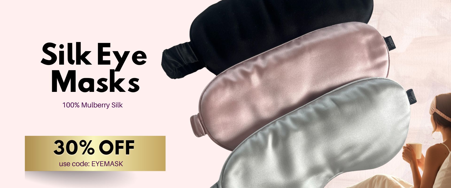 Shop silk pillowcases and silk eye mask nz | Monday Silks