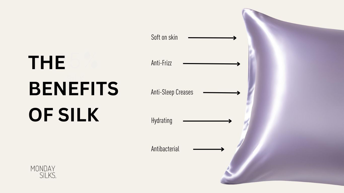 Silk pillowcase benefits of sleeping on silk | Monday Silks NZ