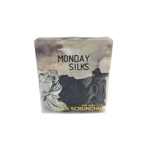 Midi Silk Scrunchies - Shadow 3 Pack