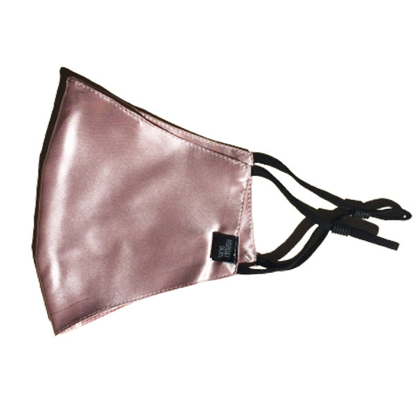 Pink Silk Face Mask - Anti Irritating & Breathable | Monday Silks NZ featuring soft, smooth finish and adjustable straps for comfort.