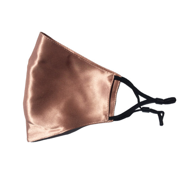 Copper brown Silk Face Mask - Anti Irritating & Breathable | Monday Silks NZ. Stylish, breathable and made from 100% mulberry silk.